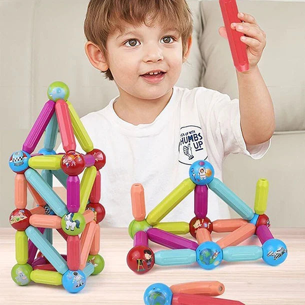 Magnetic Sticks and Balls Building Blocks Educational STEM Learning Toy Set