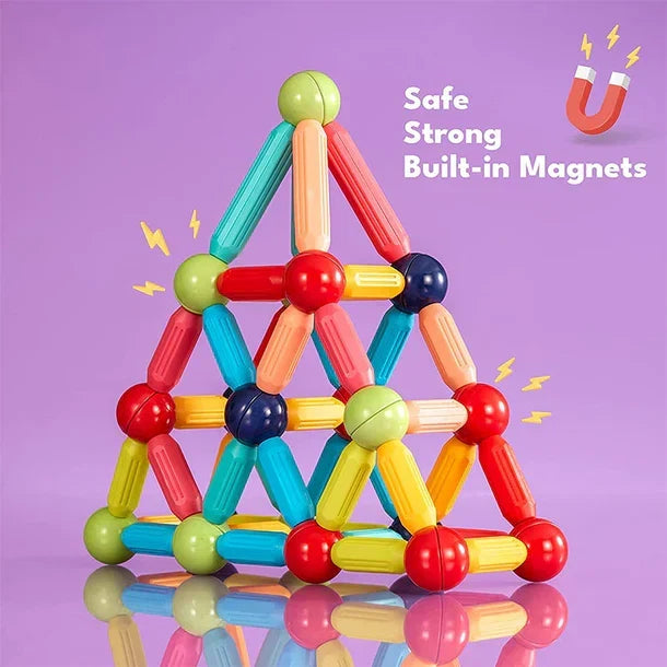 Magnetic Sticks and Balls Building Blocks Educational STEM Learning Toy Set