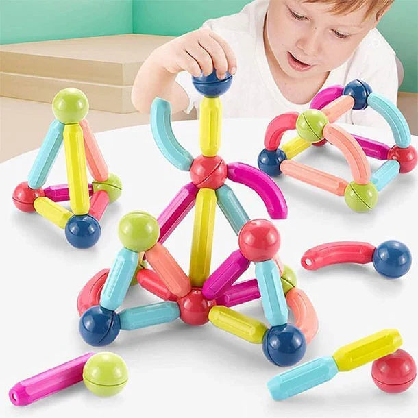 Magnetic Sticks and Balls Building Blocks Educational STEM Learning Toy Set