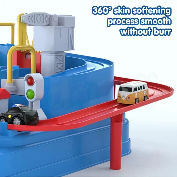 Interactive Car Adventure Rescue Track Set - Educational STEM Toy for Kids