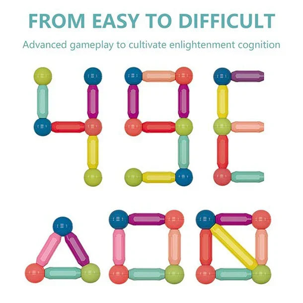 Magnetic Sticks and Balls Building Blocks Educational STEM Learning Toy Set