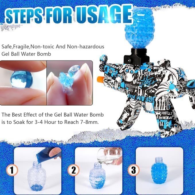 TurboShot High-Performance Electric Gel Blaster Toy Gun for Kids and Teens