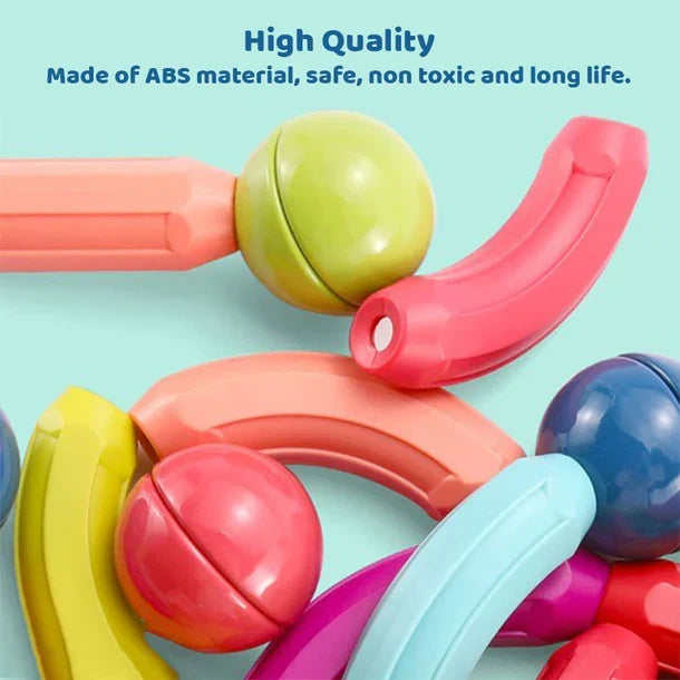 Magnetic Sticks and Balls Building Blocks Educational STEM Learning Toy Set