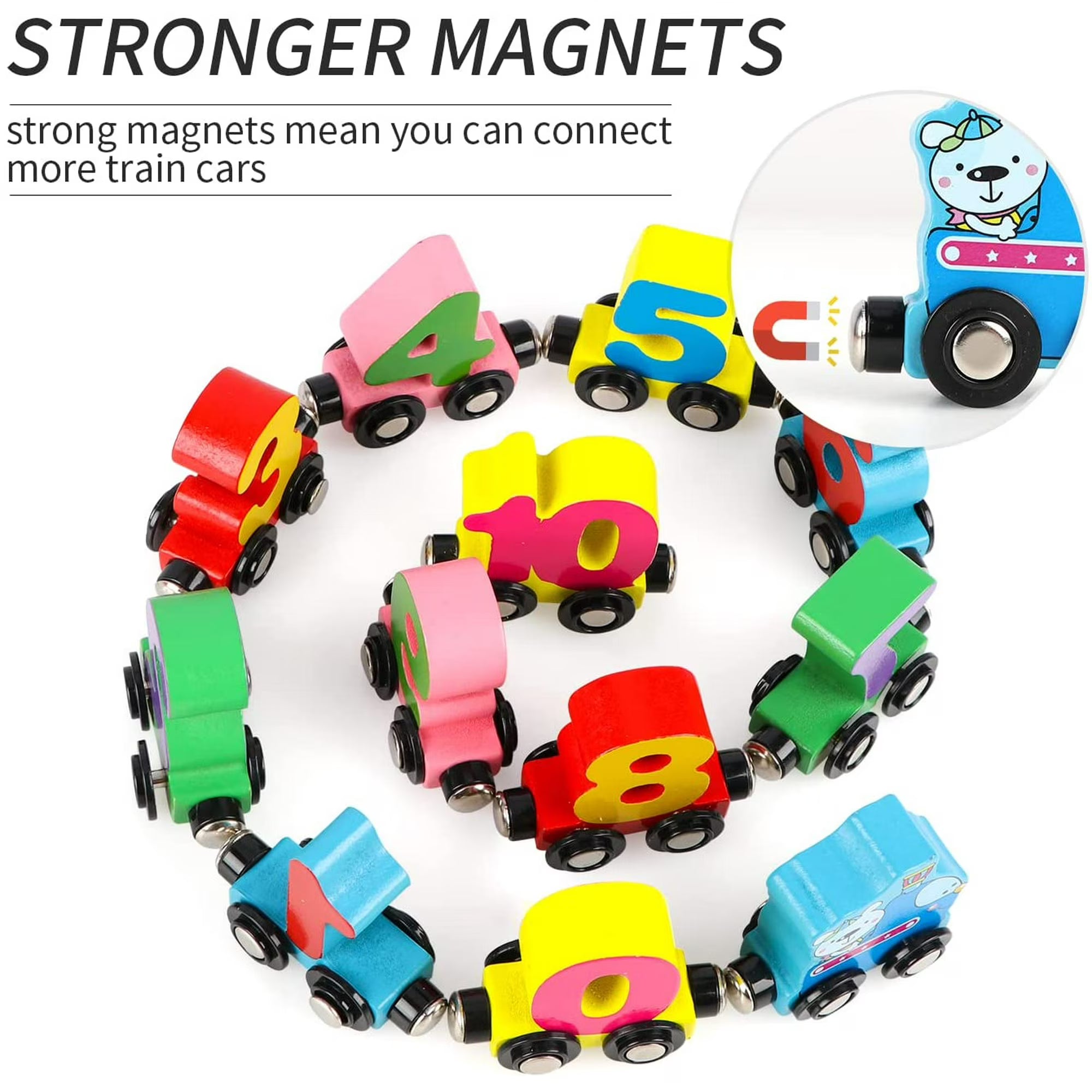 Kiddleo Magnetic Number Train Set