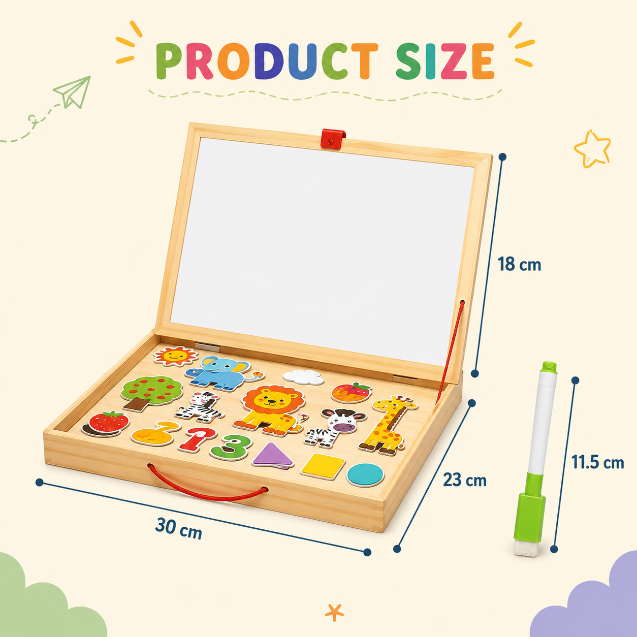 Kiddleo 2-in-1 Magnetic Montessori Learning Board
