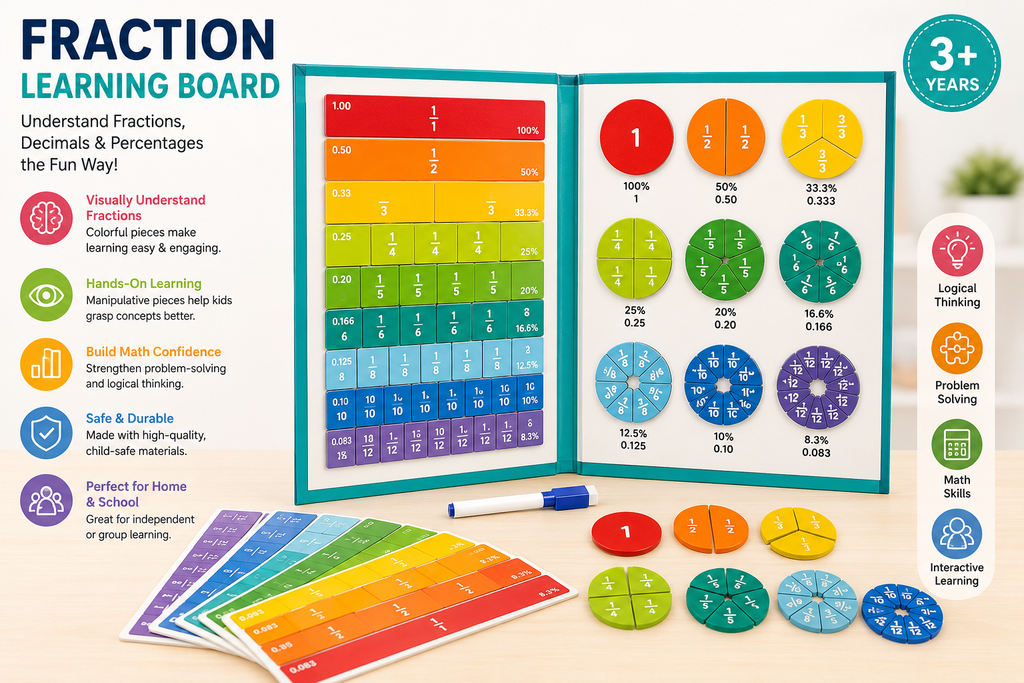 Kiddleo™ Magnetic Fraction Learning Board