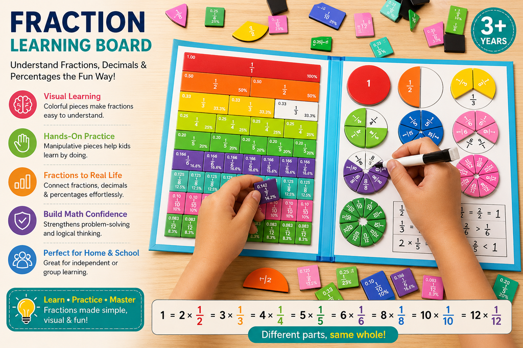 Kiddleo™ Magnetic Fraction Learning Board