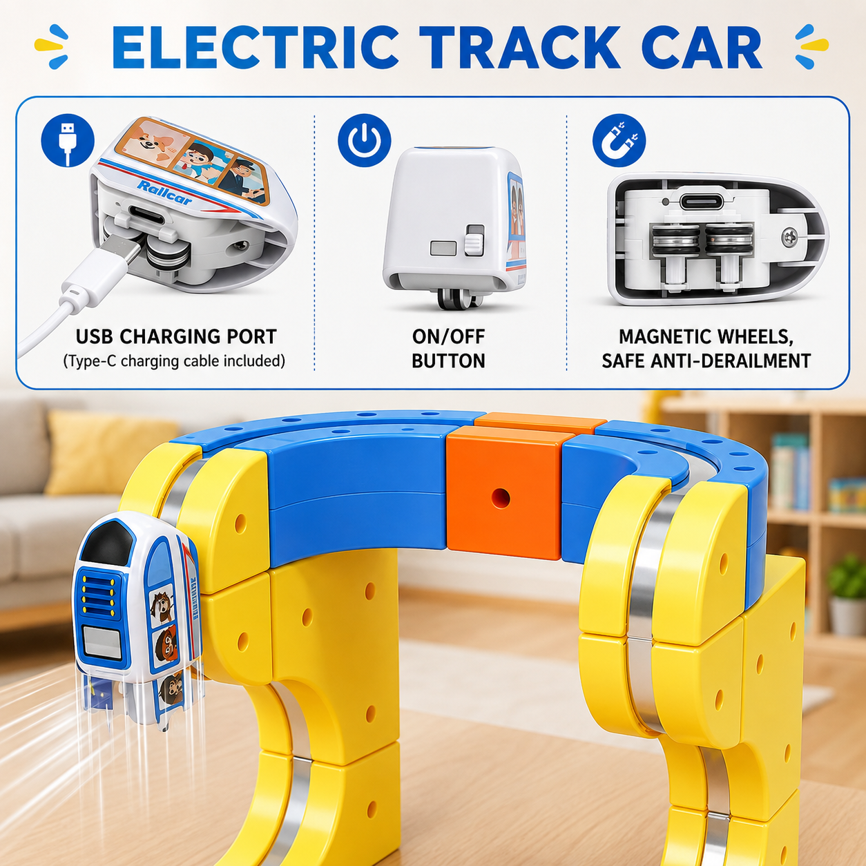 Kiddleo RailNova 3D Magnetic Track Builder Set