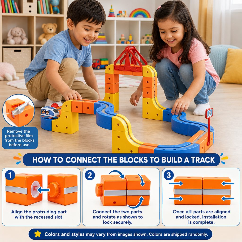 Kiddleo RailNova 3D Magnetic Track Builder Set