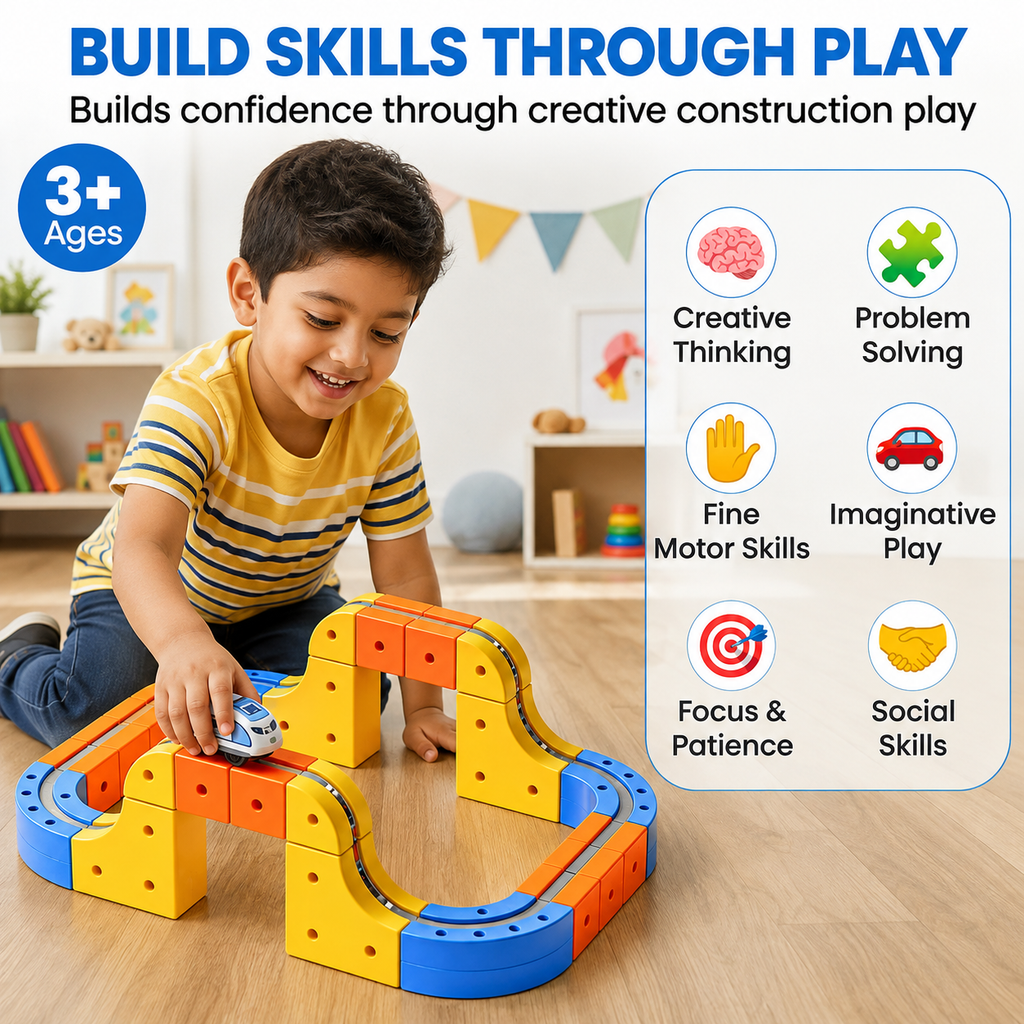 Kiddleo RailNova 3D Magnetic Track Builder Set