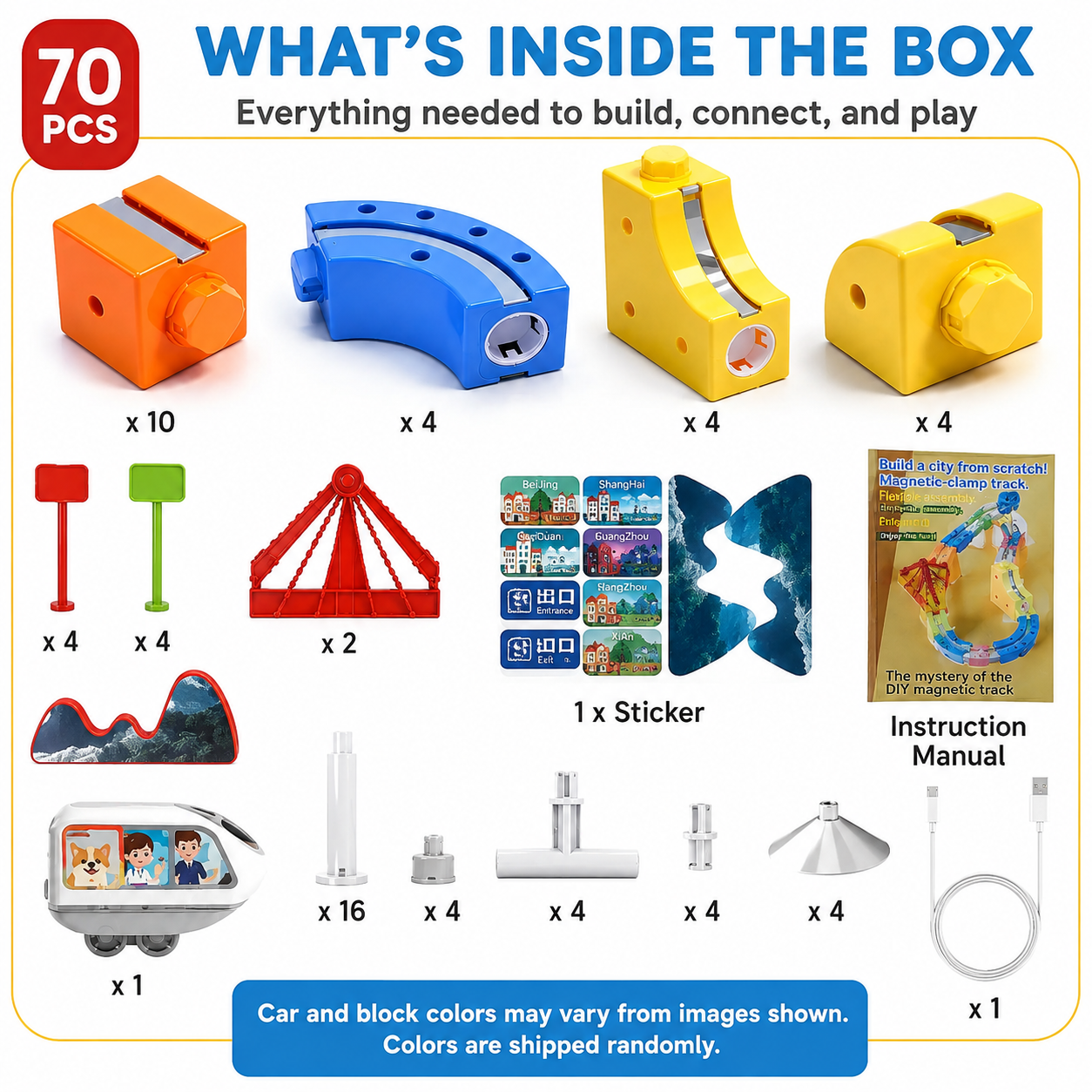 Kiddleo RailNova 3D Magnetic Track Builder Set