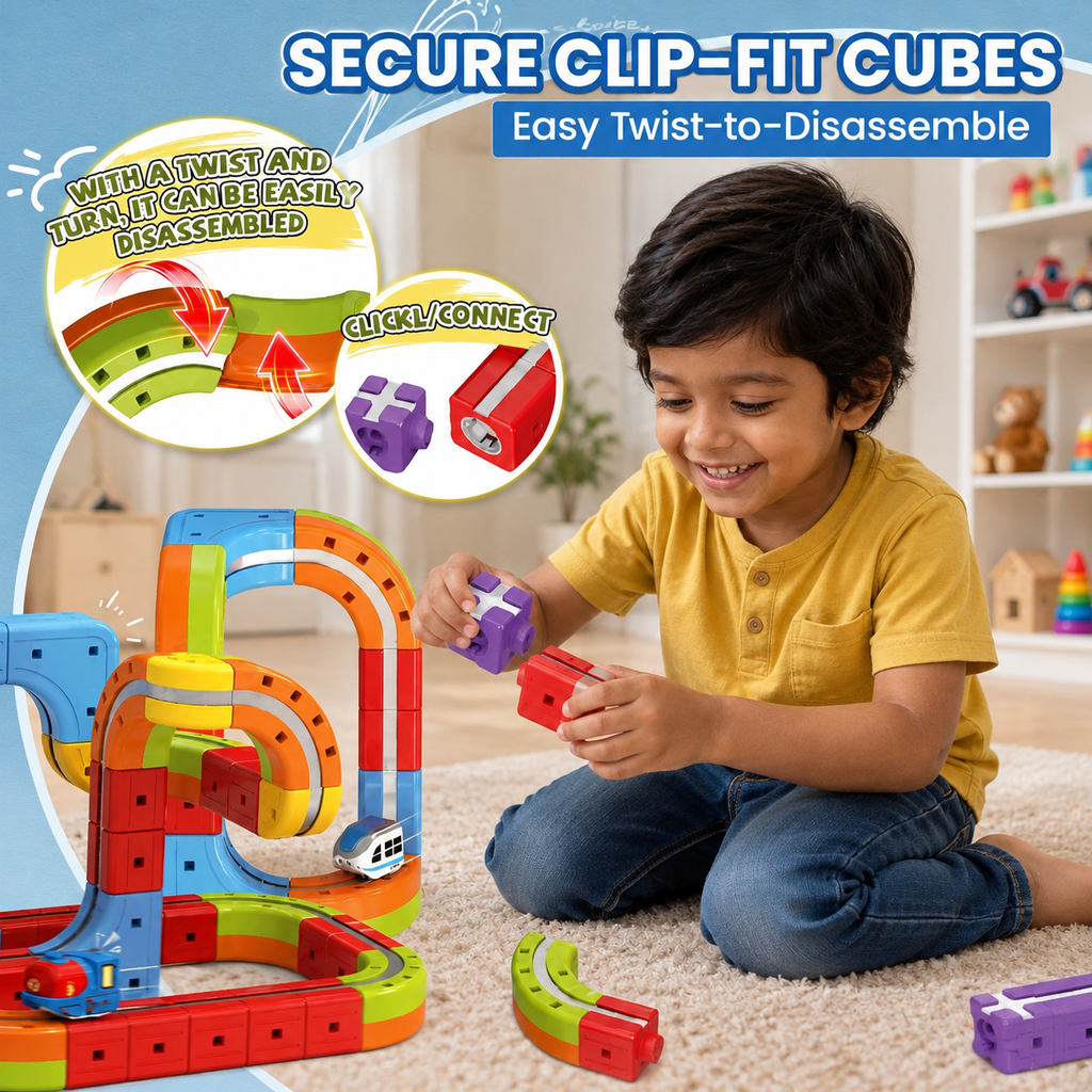 Kiddleo RailNova 3D Magnetic Track Builder Set